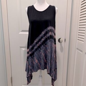 Tie Dye Asymmetrical Mini Dress by Tela Designs